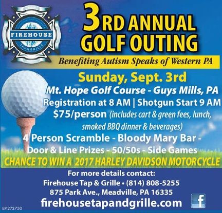 3rd annual golf outing sunday september 3rd